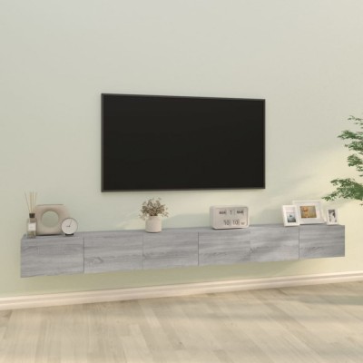vidaXL Set dulap TV, 3 piese, gri sonoma, lemn prelucrat foto