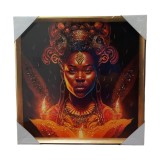 Tablou decorativ cu zeiță egipteană, modele diverse, 40 x 40 cm