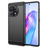 Husa carbon compatibila oneplus 11r / oneplus ace 2, tech protect anti-soc, negru
