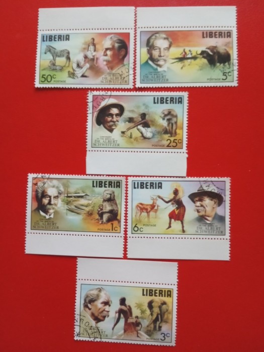 LIBERIA, FAUNA - SERIE COMPLETĂ ȘTAMPILATĂ