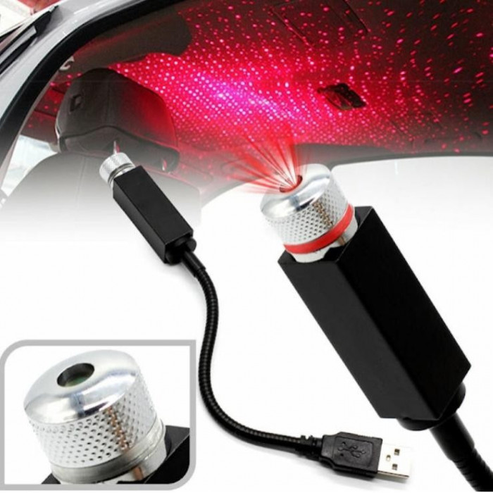 Lampa cu laser pentru plafon auto SkyLight cu alimentare USB