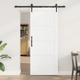 vidaXL Ușă glisantă cu set de accesorii &#039;ORKDAL&#039;Alb din lemn solid de pin