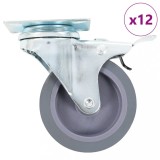 VidaXL Roți pivotante, 12 buc., 75 mm