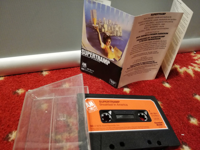 caseta audio originala SUPERTRAMP - BREAKFAST IN.... (1979/A&amp;M/RFG) - stare: NM
