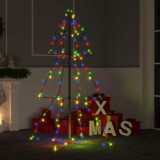 VidaXL Brad Crăciun conic, 78x120 cm, 160 LED-uri, interior &amp; exterior