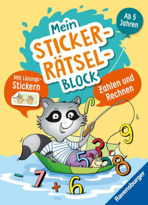 Ravensburger: Mein Stickerr&amp;auml;tselblock: Zahlen f&amp;uuml;r Kinder ab 5 Jahren - spielerisch rechnen lernen mit lustigen &amp;Uuml;bungen und Sticker-Spa&amp;szlig; f&amp;uuml;r die Vorsch foto