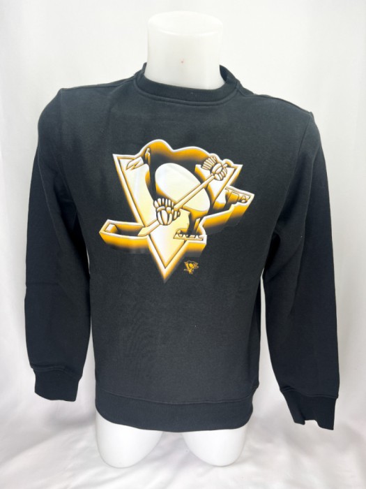 Pittsburgh Penguins hanorac de bărbați Chrome Graphic Crew Sweatshirt Black - 2XL