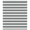 Jaluzea Zebra Gri &Icirc;nchis 135x150cm vidaXL, Poliester, Montaj Fără Găurire, Siguranță Copii
