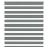 vidaXL Jaluzea Zebra Gri Inchis 135x150cm Poliester, Montaj cu/fara gaurire, Siguranta copii