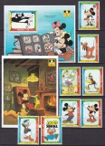 Nevis 1992 Disney MI 689-696 + bl. 51,52 MNH, Nestampilat