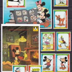 Nevis 1992 Disney MI 689-696 + bl. 51,52 MNH