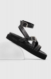 Cumpara ieftin Answear Lab sandale de piele femei, culoarea negru, cu platforma