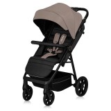 Carucior sport Lionelo Mira, bej sand, maner reglabil, spatar si suport picioare reglabile, 22 kg
