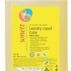 Detergent Ecologic Lichid pentru Rufe Colorate Menta si Lamaie Sonett 5L