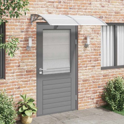 vidaXL Copertină de ușă, gri, 150x100 cm, policarbonat 153570 foto