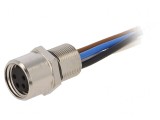 Conector M8 Mamă 4 PIN pentru Montare Panou cu Piuliță Spate