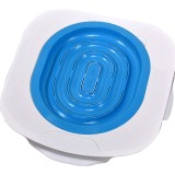 Cumpara ieftin Adaptor Toaleta Pisici Aexya, Albastru/Alb, 40x40cm, Plastic, Curatare Usoara, Interior, Pentru Toate Varstele