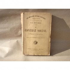 Contrat Social , J. -J. Rousseau , 1930 foto