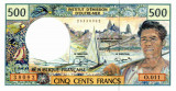 Polinezia Franceza, 500 Franci 1992, UNC P-1b, clasor A1