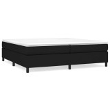 Cumpara ieftin Cadru de pat cu arcuri, negru, 200x200 cm, textil