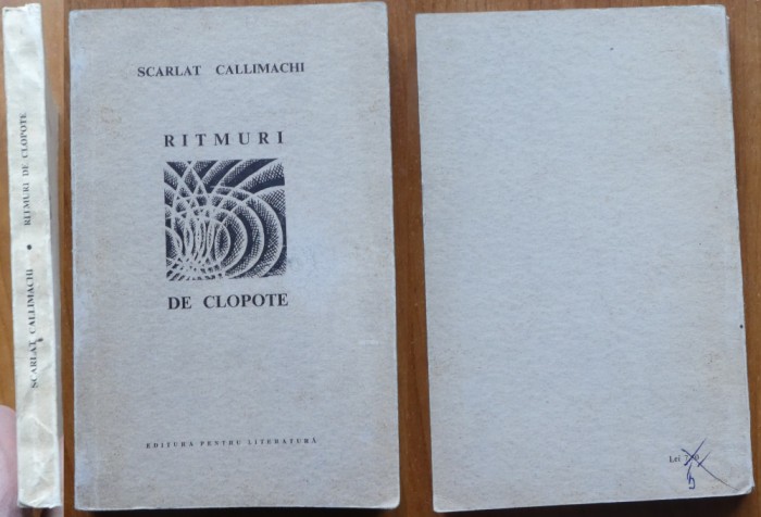 Scarlat Callimachi, Ritmuri de clopote, 1968, cu 3 gravuri in mapa, de Micos