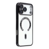 Husa compatibila cu IPhone 17 Pro, ALC MOBILE, pentru telefon mobil cu protectie pentru camera, Tehnologie MagSafe, rezistenta la socuri, contur Negru