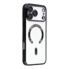 Husa compatibila cu IPhone 17 Pro, ALC MOBILE, pentru telefon mobil cu protectie pentru camera, Tehnologie MagSafe, rezistenta la socuri, contur Negru