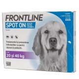 Frontline Spot On Caine L 20-40 kg - Solutie Antipazitara 3 Pipete Impotriva Puricilor Capuse