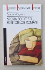ISTORIA SOCIETATII SCRIITORILOR ROMANI de TEODOR VARGOLICI , 2002 , DEDICATIE * foto