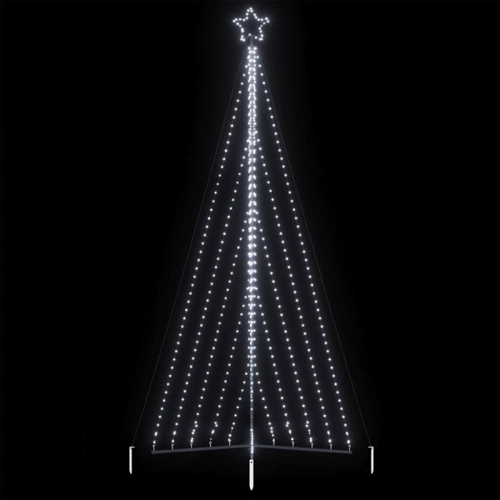 Pom de Crăciun LED 570 LED-uri Alb Rece 399 cm