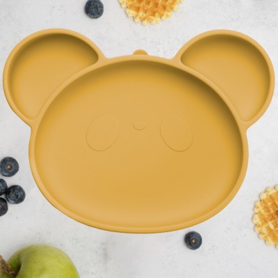 Farfurie din silicon cu ventuza, AppeKids, Panda - Honey foto