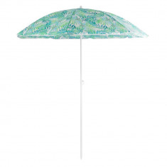 Umbrela plaja, Strend Pro, cu manivela, model frunze, verde, 180 cm foto