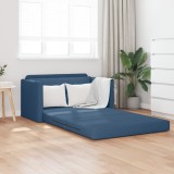 VidaXL Canapea Pat Floor 2-in-1 Albastră 124x71x78 cm Țesătură