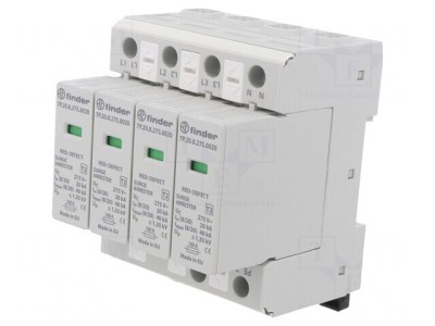 Limitator de Supratensiuni Tip 2 20kA 3 Poli IP20 foto