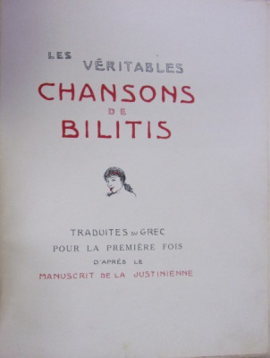 LES VERITABLES CHANSONS DE BILITIS de PIERRE LOUYS (1937) foto