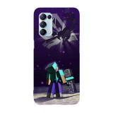 Husa compatibila cu Oppo Find X3 Lite model Ender dragon Minecraft, Silicon, TPU, Viceversa, Transparent, Carcasa