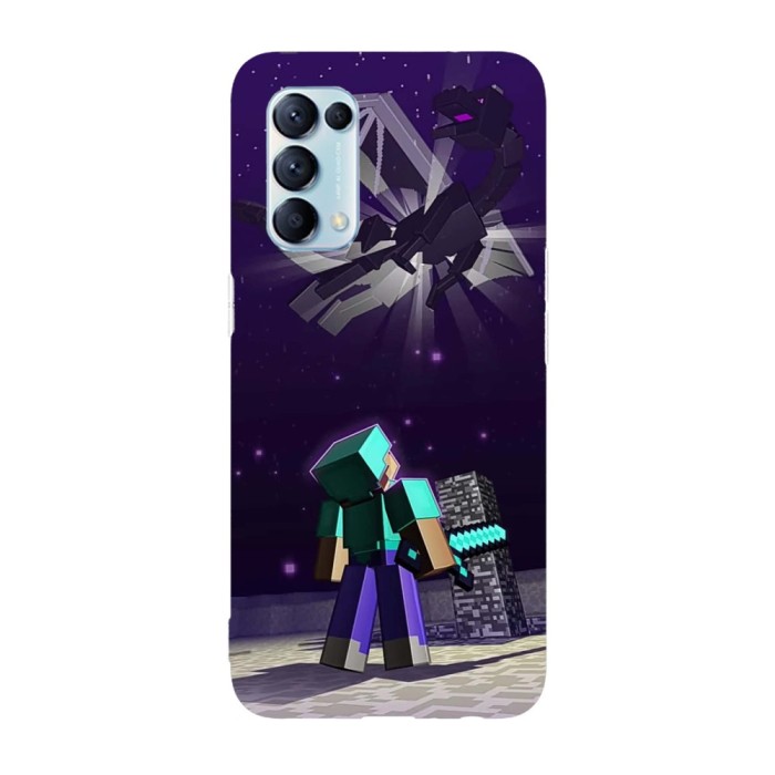 Husa compatibila cu Oppo Find X3 Lite model Ender dragon Minecraft, Silicon, TPU, Viceversa