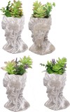 Cumpara ieftin Set 4 plante artificiale suculente in ghiveci 18 x 14 x 34 cm