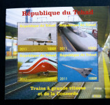 Ciad 2011 aeronave trenuri supersonice bloc Neștampilat