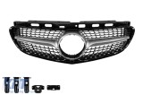 Grila diamantata crom/gray potrivita pentru Mercedes E-Class W212 2014-2016 Performance AutoTuning