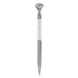 Mecanograf Argintiu cu Strase Alb și Diamant 17cm, CMCLASS