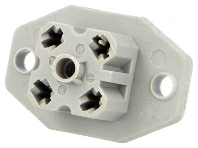 Conector dreptunghiular G 4 pini IP65 cositorit mamă foto
