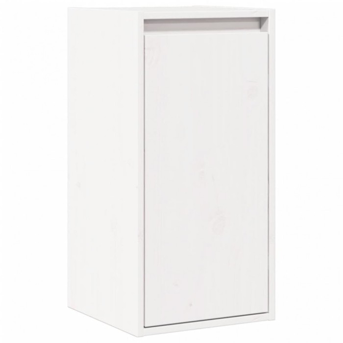 Gossi dulap de perete, alb, 30x30x100 cm, lemn masiv de pin