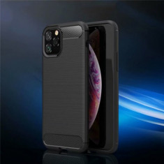 Husa Silicon Carbon Apple iPhone 11 Pro Max ( 6,5") Negru