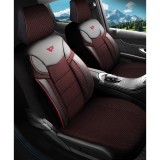 Cumpara ieftin Set Huse Scaune Auto Panda Dragon, cu fermoare pentru bancheta rabatabila, grena-negru, 11 Piese