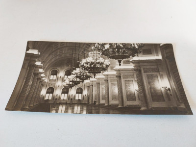 Carte postala veche Moscova Palatul Kremlin, salonul Sf. Gheorghe, necirculata foto