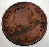 B.713 INDIA COLONIE BRITANICA VICTORIA 1/4 QUARTER ANNA 1877