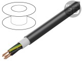 Cablu electric negru BiT 1000 FR 5G2,5mm2 neecranat 600V 1kV Cu
