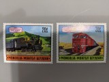 Mongolia - Timbre trenuri, locomotive, cai ferate, nestampilate MNH, Nestampilat