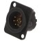 Conector XLR Soclu Tată 6 PIN Negru